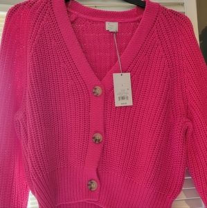 Hot pink cardigan